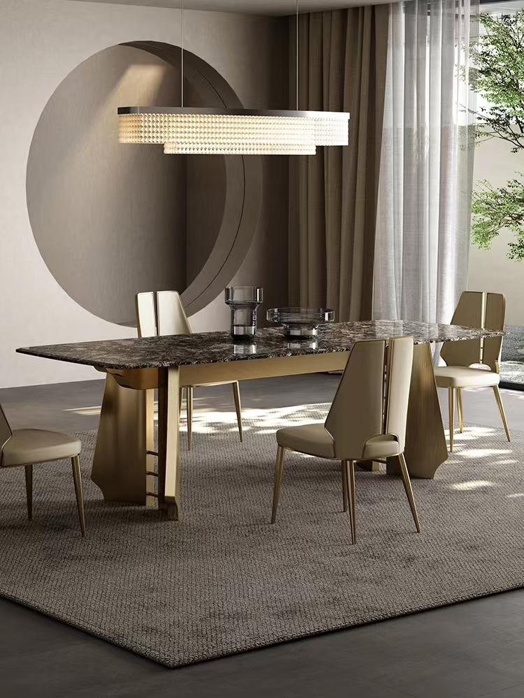 Marble Stainless Steel Dining Table